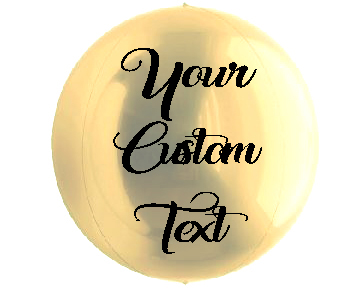 Customize White Gold ORBZ Balloon